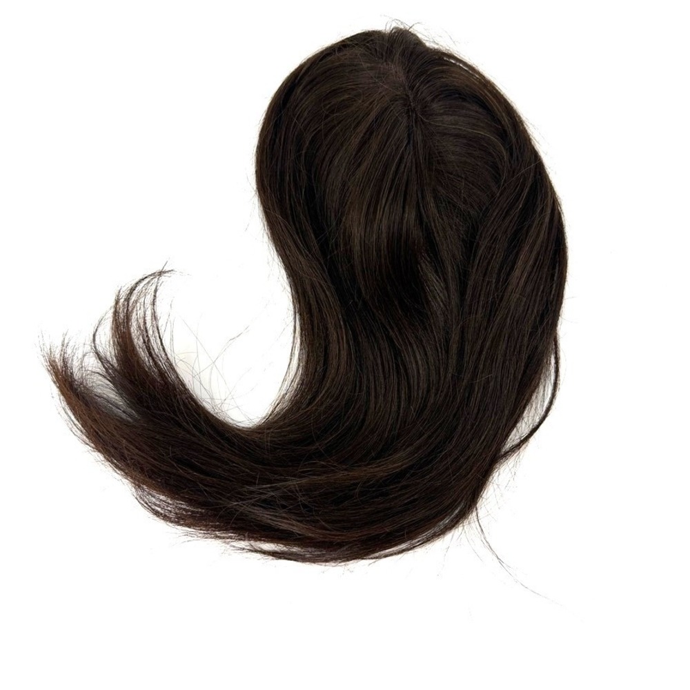 Hidden Crown Remy Hair Easi Topper #1B Off Black Human Hair Piece NEW
